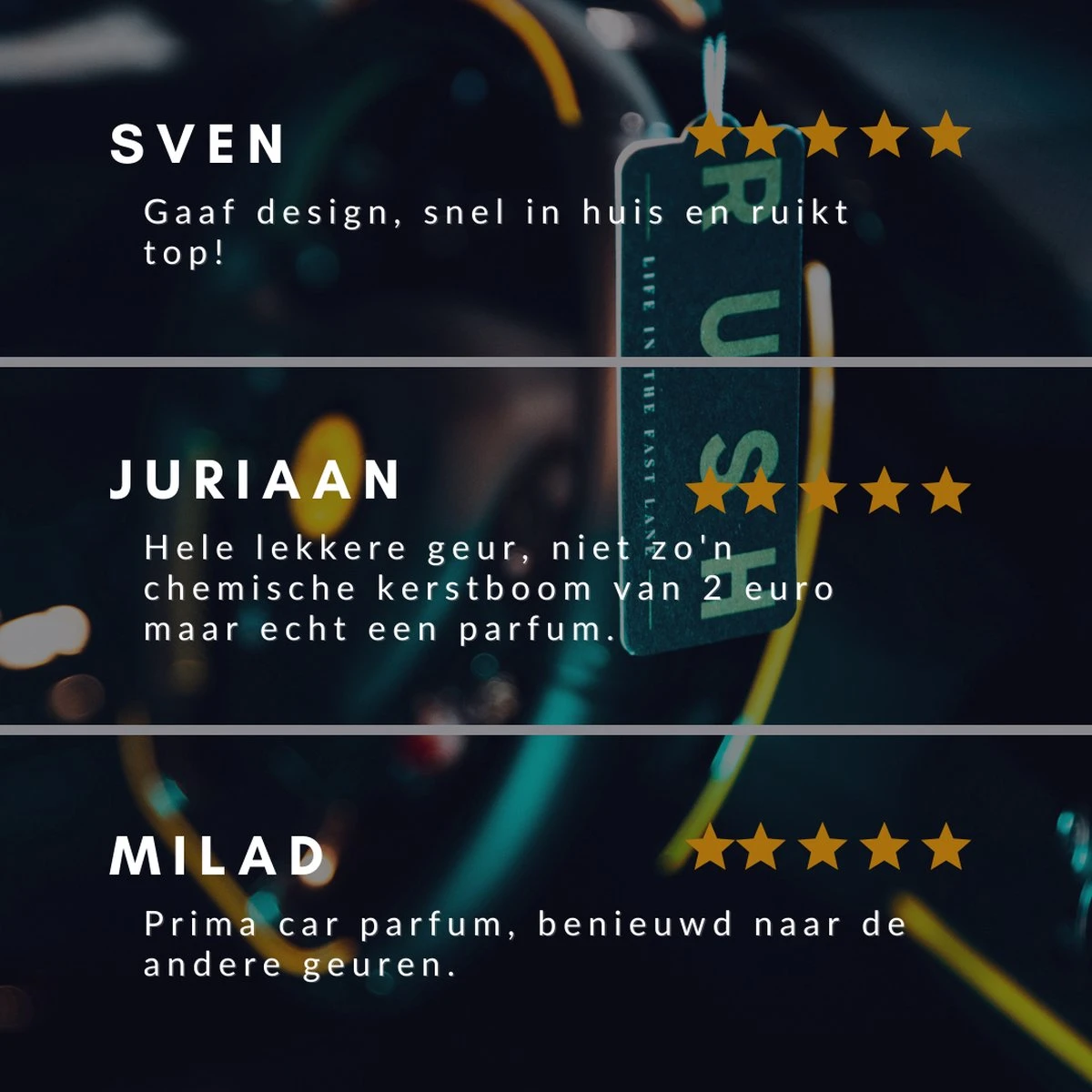 RUSH Autoparfum Sweet Sense - Auto Geurverfrisser - Parfum Voor Dames En Heren - Afbeelding 4