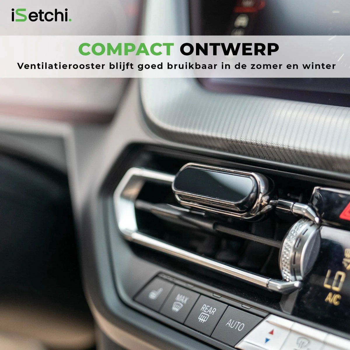 ISetchi Frisse Autoparfum - Autogeur - Met 4 Verschillende Geuren – Compact Formaat & Navulbaar - Metaal Ontwerp - Parfum Voor Luchtrooster Ventilatierooster -Auto Luchtje - Car Perfume - Afbeelding 2