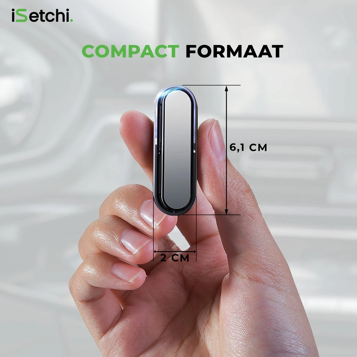 ISetchi Frisse Autoparfum - Autogeur - Met 4 Verschillende Geuren – Compact Formaat & Navulbaar - Metaal Ontwerp - Parfum Voor Luchtrooster Ventilatierooster -Auto Luchtje - Car Perfume - Afbeelding 7