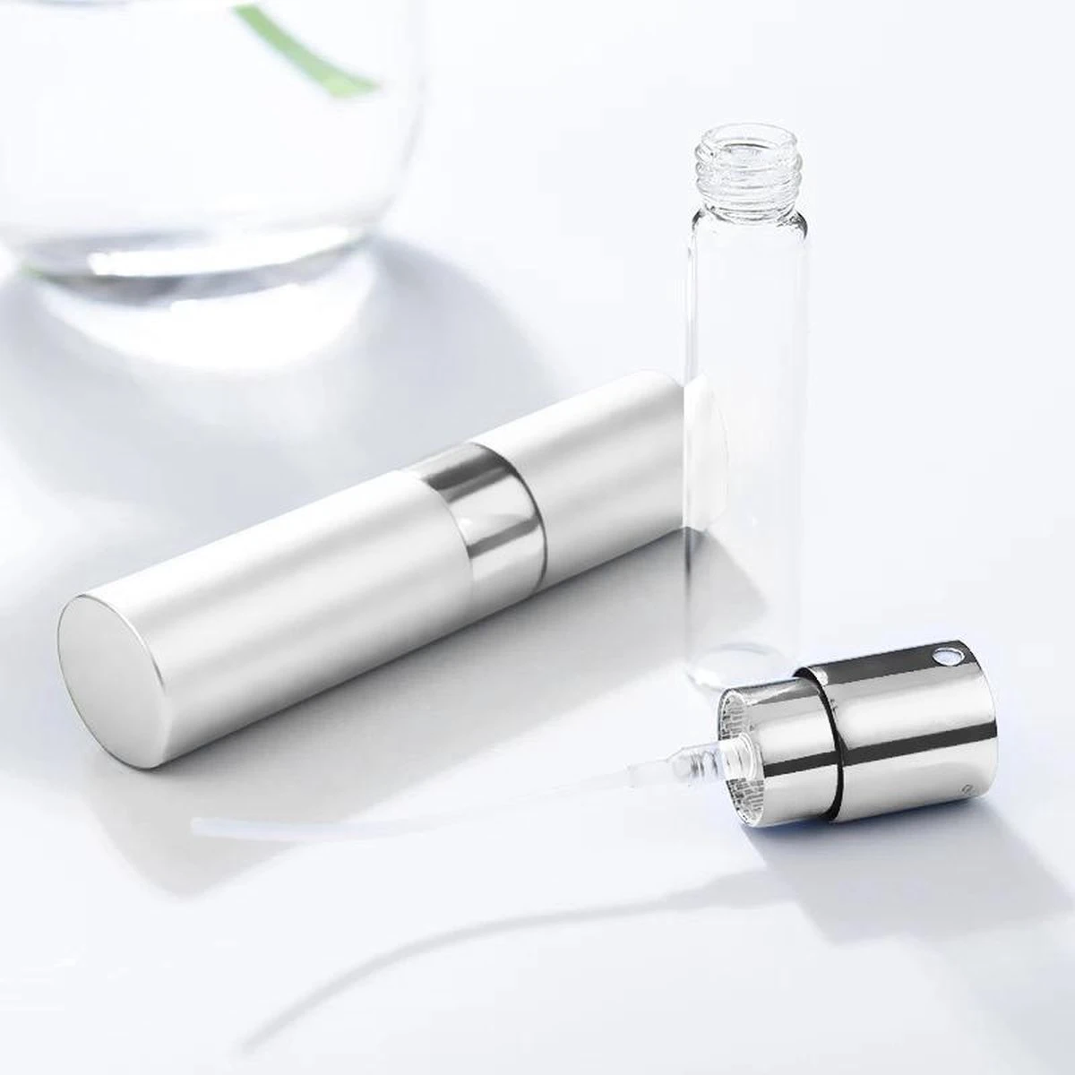 Scenty - Parfum Verstuiver Navulbaar - Mini Parfum Flesje - Reisflesje - Zilver - Afbeelding 6