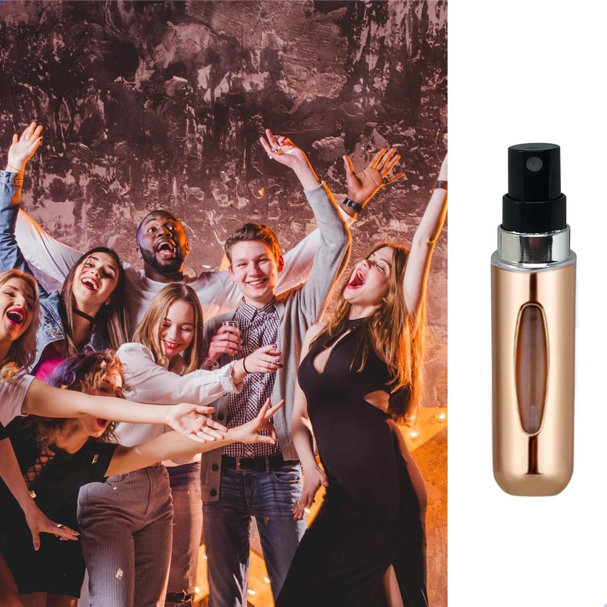 Merkloos Parfum Spray - Navulbare Parfum Verstuiver - Navulling Voor Parfum - Parfumverstuiver - Goudkleurig - Afbeelding 3