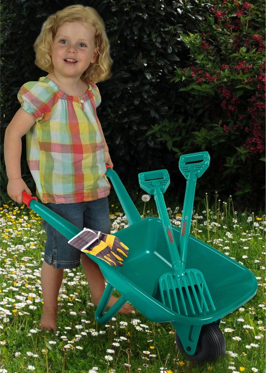 Klein Bosch Kruiwagen Met Tuingereedschap - Afbeelding 3